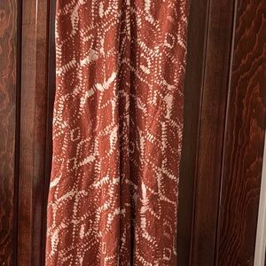 Long, v- neck linen dress